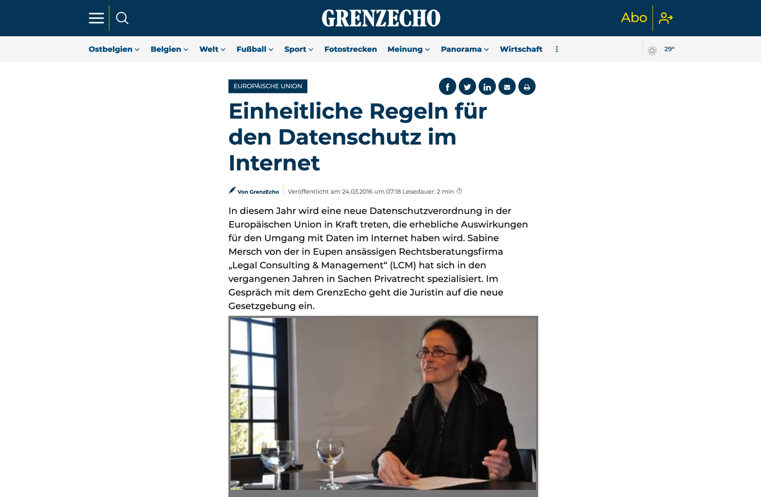 GRENZ ECHO - 24 mars 2016